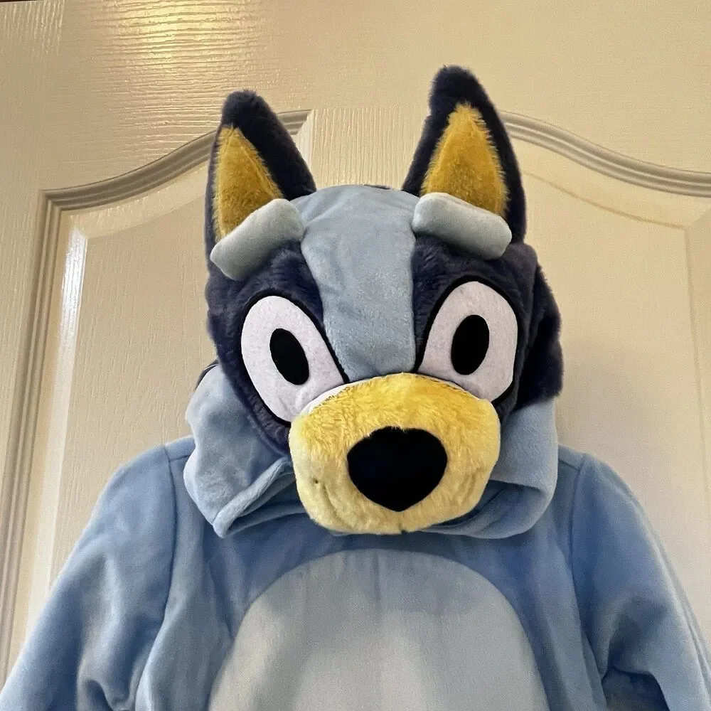 Suit Yourself Costume Co Bluey Costume Jumpsuit Headpiece Tail Toddler Size 2T